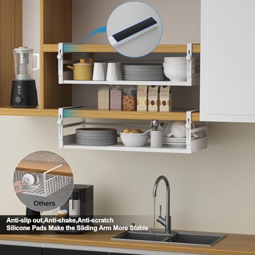 AmonHouseware 2Pack Expandable Under Shelf Storage Basket
