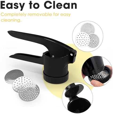 LHS Potato Ricer, Potato Masher for Potatoes with 3 Interchangeable