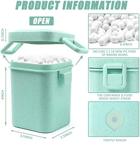 EIMMBD Ceramic Pie Weights Baking Beans 2.2 LB,10mm pie weights for