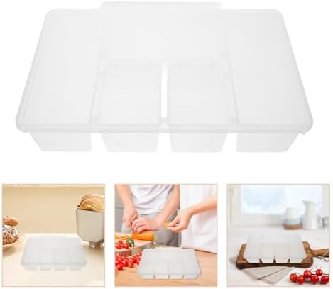 Food Storage Box with Lid, PP Stackable Divided Keeper
