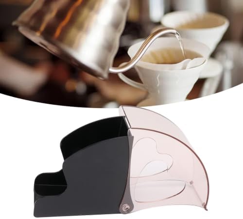 Coffee Filter Holder with Cover, Plastic Countertop Rack