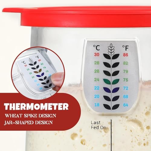 1 L (34 OZ) Glass Sourdough Starter Jar Kit