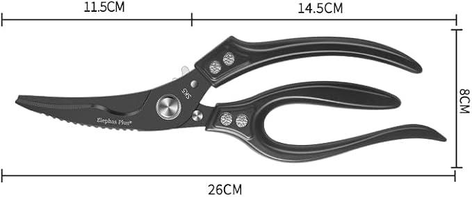 Professional 10-Inch Heavy-Duty Kitchen Shears Ultra-Sharp Stainless Steel - Image 3