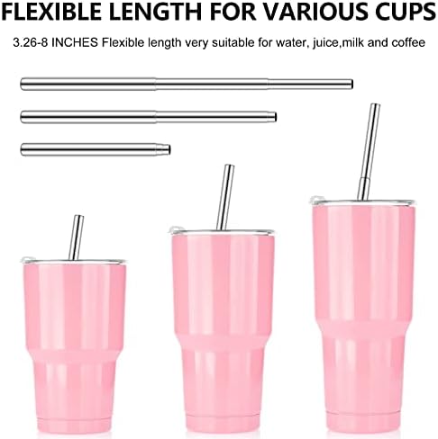 Gejoy 6 Pack Collapsible Metal Reusable Straws with Case, Cruise