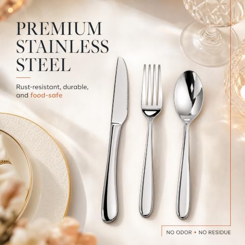 Silverware Set for 4, Heavy Duty Stainless Steel Silverware Set,20