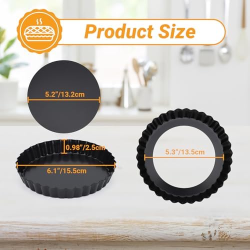 Beasea 6 Inch Round Baking Pan Set, Includes 3 Pack Carbon Steel Cake