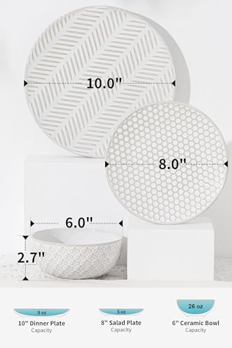 36-Piece Dinnerware Set for 12,Transform Your Table with Stylish Plates & Bowls,Ideal for Hosting, Entertaining & Special Occasions, Dishwasher Safe