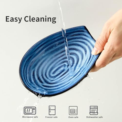 Ceramic Spoon Rest for Stove Top, 5.7 In Spoon Holder for Kitchen