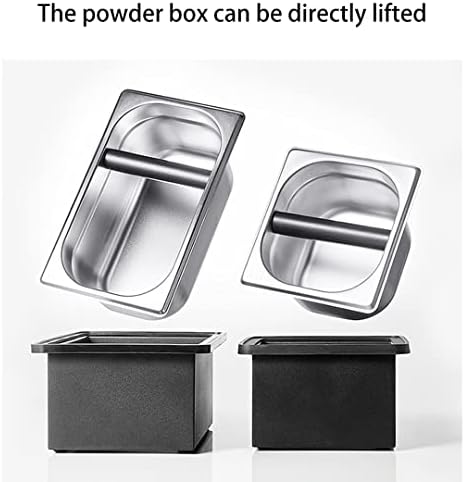Coffee Knock Box, Stainless Steel Dump Bin Espresso Knock Box for