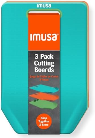 IMUSA Cutting Board Set, 3-Pack 11.8"x7.4", Nesting