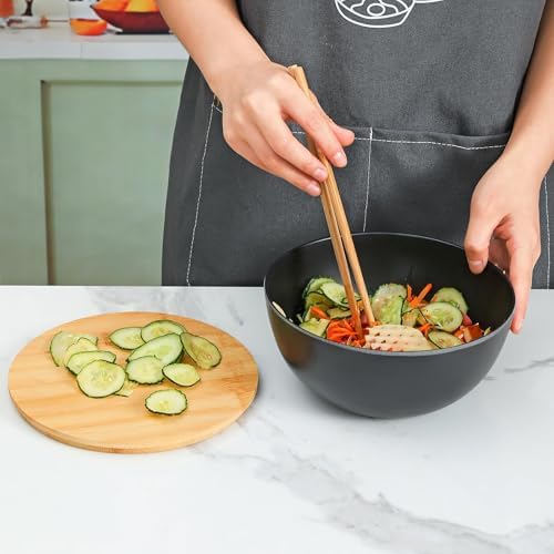Eco-Friendly Bamboo Fiber Meal Prep Bowl Set with Lids (3 Pack)