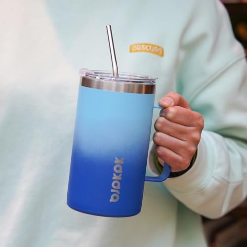 BJPKPK 25oz Insulated Coffee Mug with Handle, Stainless Steel Travel