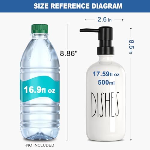 Dish Soap Dispenser for Kitchen, Ceramic Dish Soap Dispenser with
