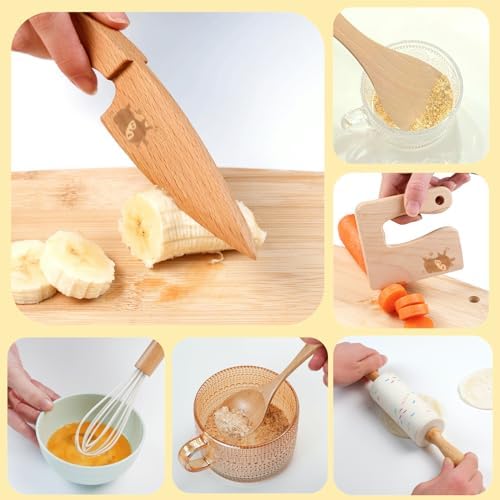 Wooden Kids Baking Set, 8-Piece