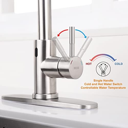 Touchless Kitchen Faucet with Pull Down Sprayer, Brush Nickel