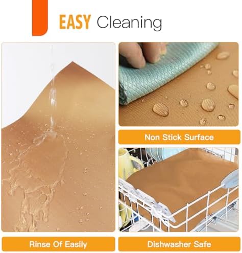 4 Pack Large Copper Oven Liners for Bottom of Oven BPA and PFOA Free