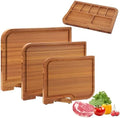 Golffox Wood Cutting Board Set, Bamboo Chopping & Charcuterie for