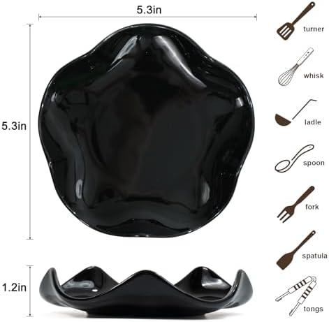 Spoon Rest for Stove Top, 5.3 Inch Ceramic Spoon Holder for Kitchen