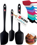 DI ORO 3-Pc Silicone Spatula Set, Black