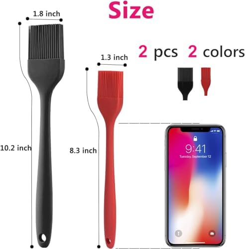 Hhyn Silicone Basting Pastry Brush Set 2 Pack