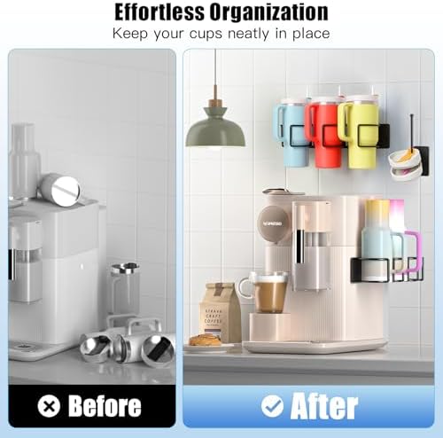 Magnetic Stanley Cup Holder for Fridge, 2 Pack Tumbler Organizer with