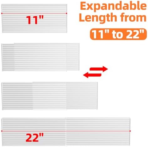 MUDEELA Clear Spice Drawer Organizer, 4 Tier- 2 Set (8 Packs)