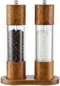 Wood Manual Salt and Pepper Grinder Set, Brown