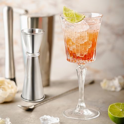 2 Pcs 304 Stainless Steel Double Jigger, 2 oz 1 oz