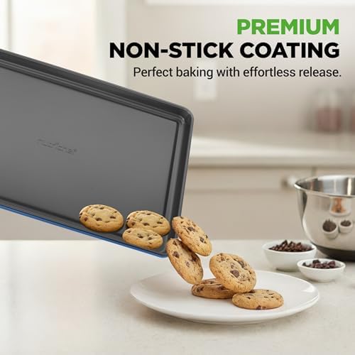 NutriChef 8-Piece Nonstick Stackable Bakeware Set - PFOA, PFOS, PTFE