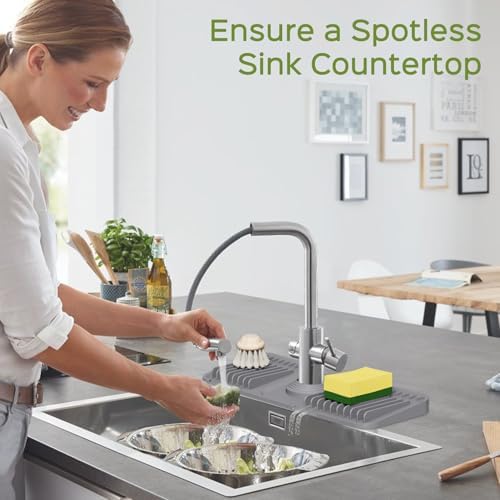 15 Inch Silicone Faucet Mat for Kitchen Sink Splash Guard – 2025