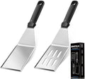 11.8-in 18/0 Stainless Steel Spatulas, Silicone Non-slip Handle