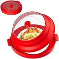 2 in 1 Microwave Splatter Cover for Food with Anti-scald Base Plate
