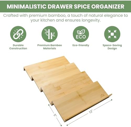 Sweet Living 4 tier spice rack drawer organizer for Kitchen Cabinets
