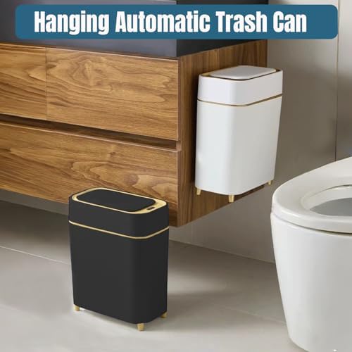 LALASTAR 2-Pack Bathroom Trash Can, 2.3 Gal, Black