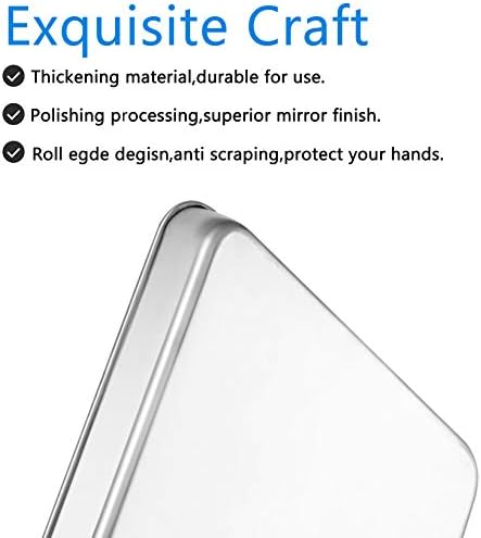 Baking Sheets Set of 5, Bastwe Stainless Steel Baking Pan Tray Cookie