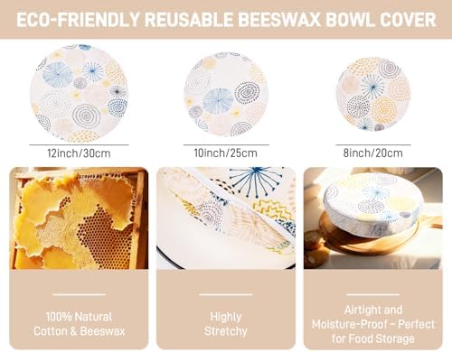 Reusable Organic Cotton Bowl Covers for Bread Proofing