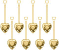 8Pcs Gold Heart-Shaped Stainless Steel Tea Infuser