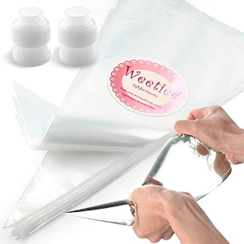 Weetiee Pastry Piping Bags -100 Pack-12-Inch Disposable Cake