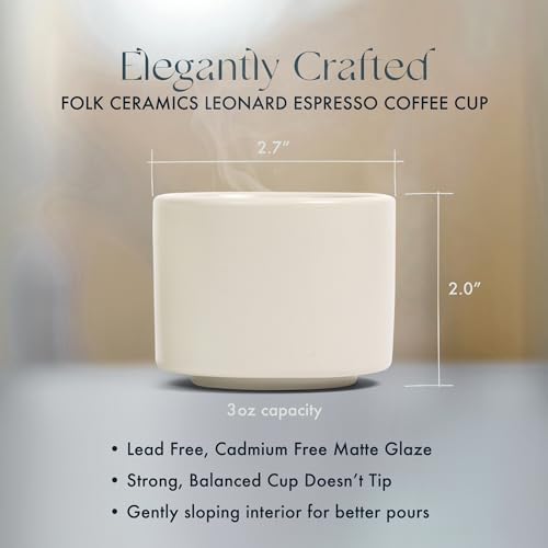 Folk Ceramics Leonard Ceramic Espresso Cups | Modern Stackable