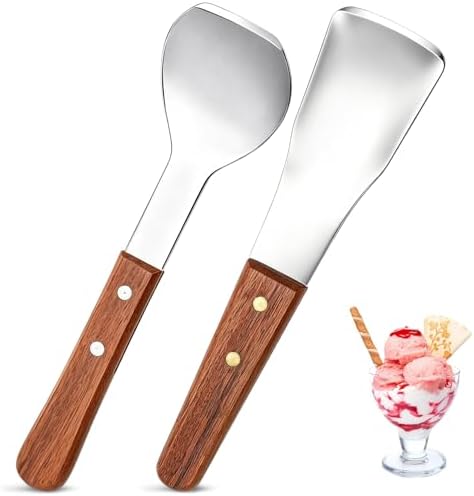 Yesland Ice Cream Scoop Set 2 Pack, Stainless Steel Ice Cream Spade