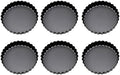 6 Pack Small Mold Set Fluted Baking Pans Removable Bottom Tart Pans