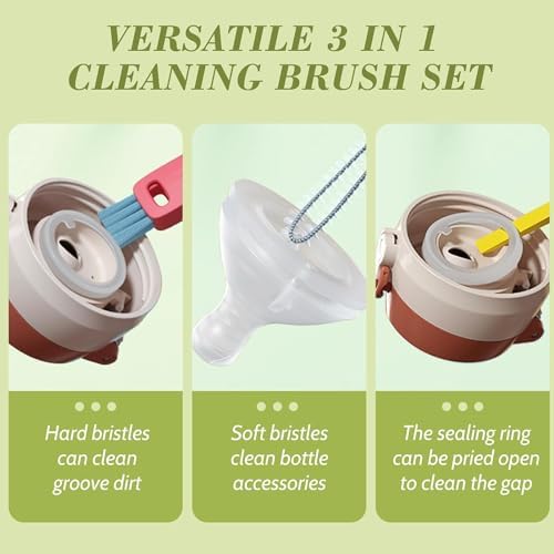 Straw Cleaner Brush Fit for Owala FreeSip 24oz/32oz/40oz, Silicone