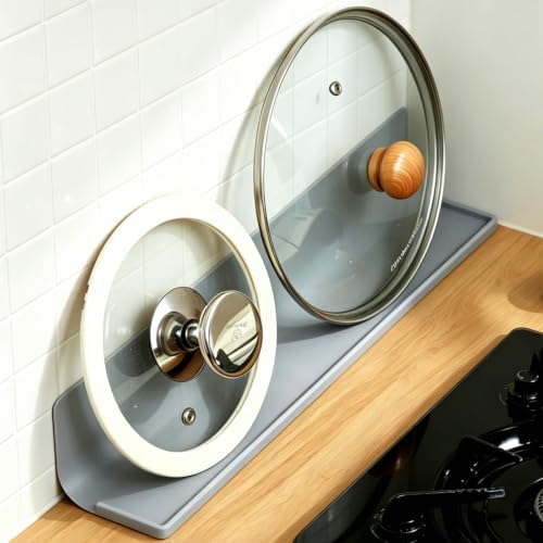 Kitchen Splash Guard Silicone Sink Wall Counter Gap Organizer Mat Gray