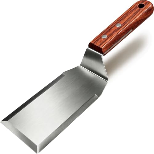 Solid Stainless Steel Griddle Spatula Burger Turner,Blade:5.3"L×2.8"W