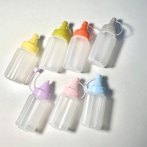 8 Pcs Mini Condiment Squeeze Bottles 1 OZ Ketchup Bottle Plastic Sauce