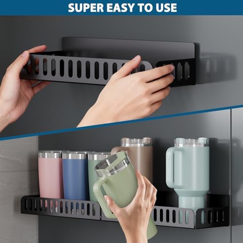 4-Pack Magnetic Shelf for Fridge, Stanley Cup Holder