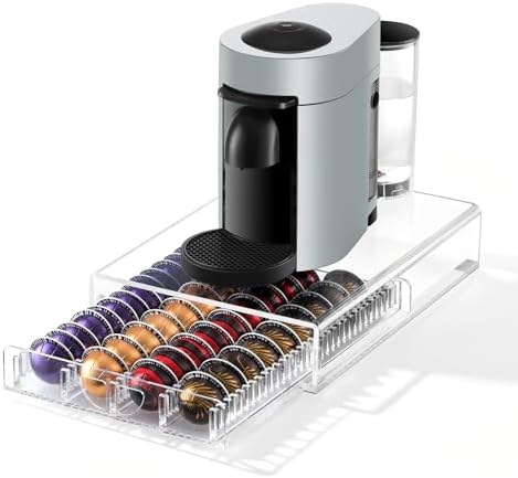 Nespresso Pod Holder Drawer Organizer for Vertuo Pods, Coffee Pod