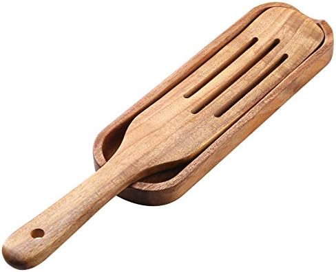 QWKIT 6-Piece Teak Wood Spurtle Set