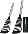 KSENDALO 2 Pack Thin Flexible Fish Spatula for Nonstick Cookware