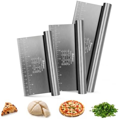 Bakerpan Stainless Steel Dough Cutter Set, 10, 8, 6 Inch